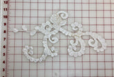 Applique - Beautiful Flower and Scroll Design White Corded Dyeable Only One Left! Close-Out